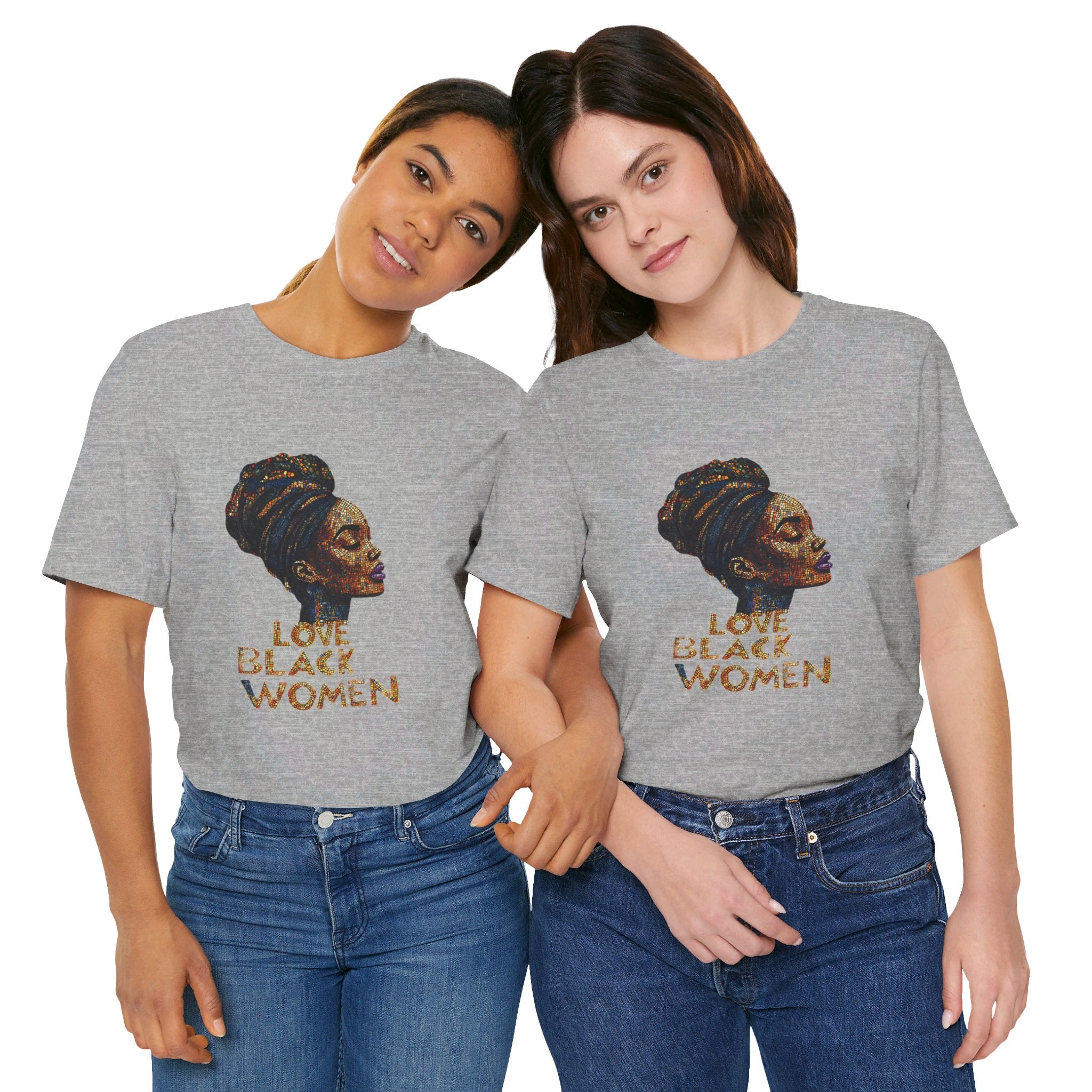 Love Black Women Mosaic T Shirt