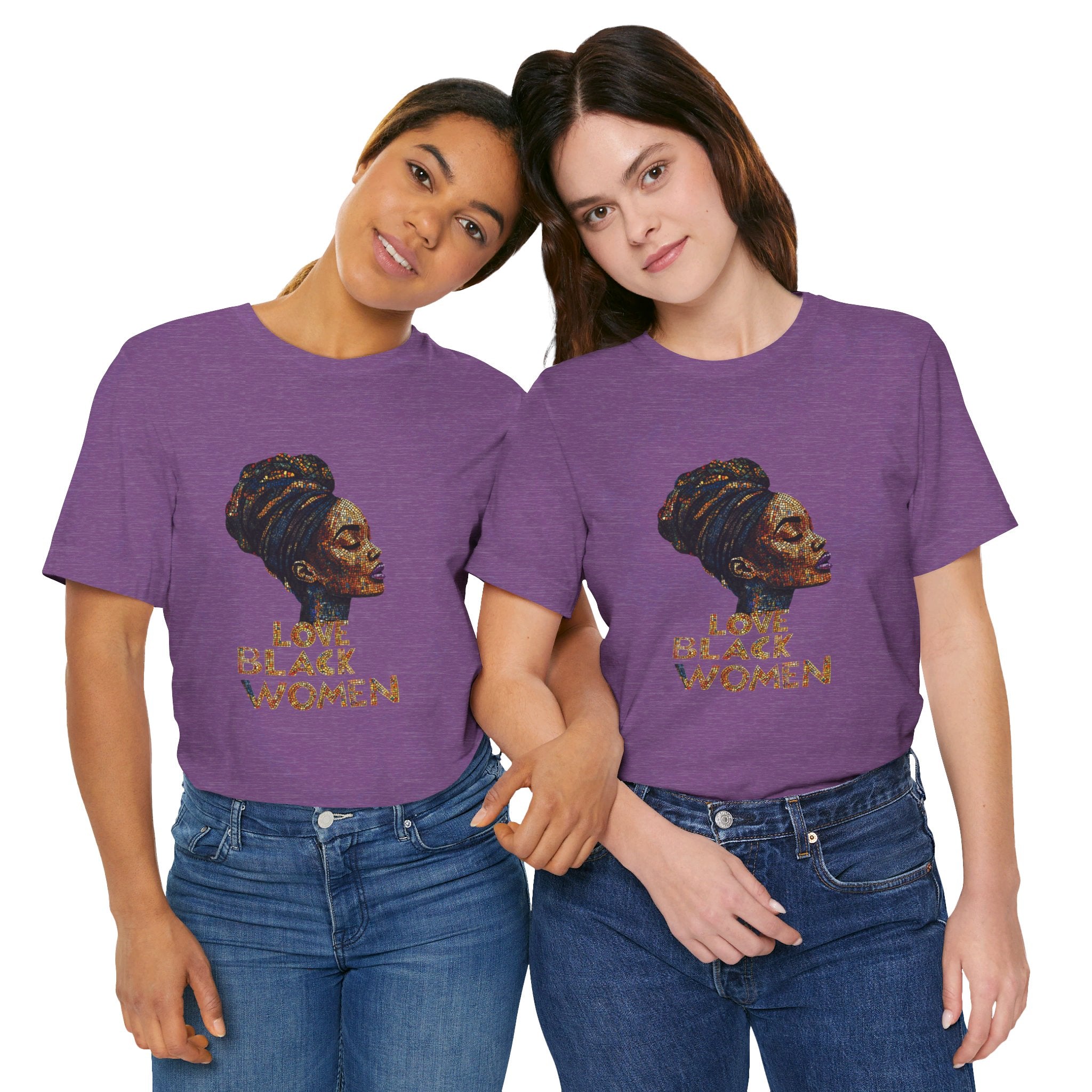 Love Black Women Mosaic T Shirt